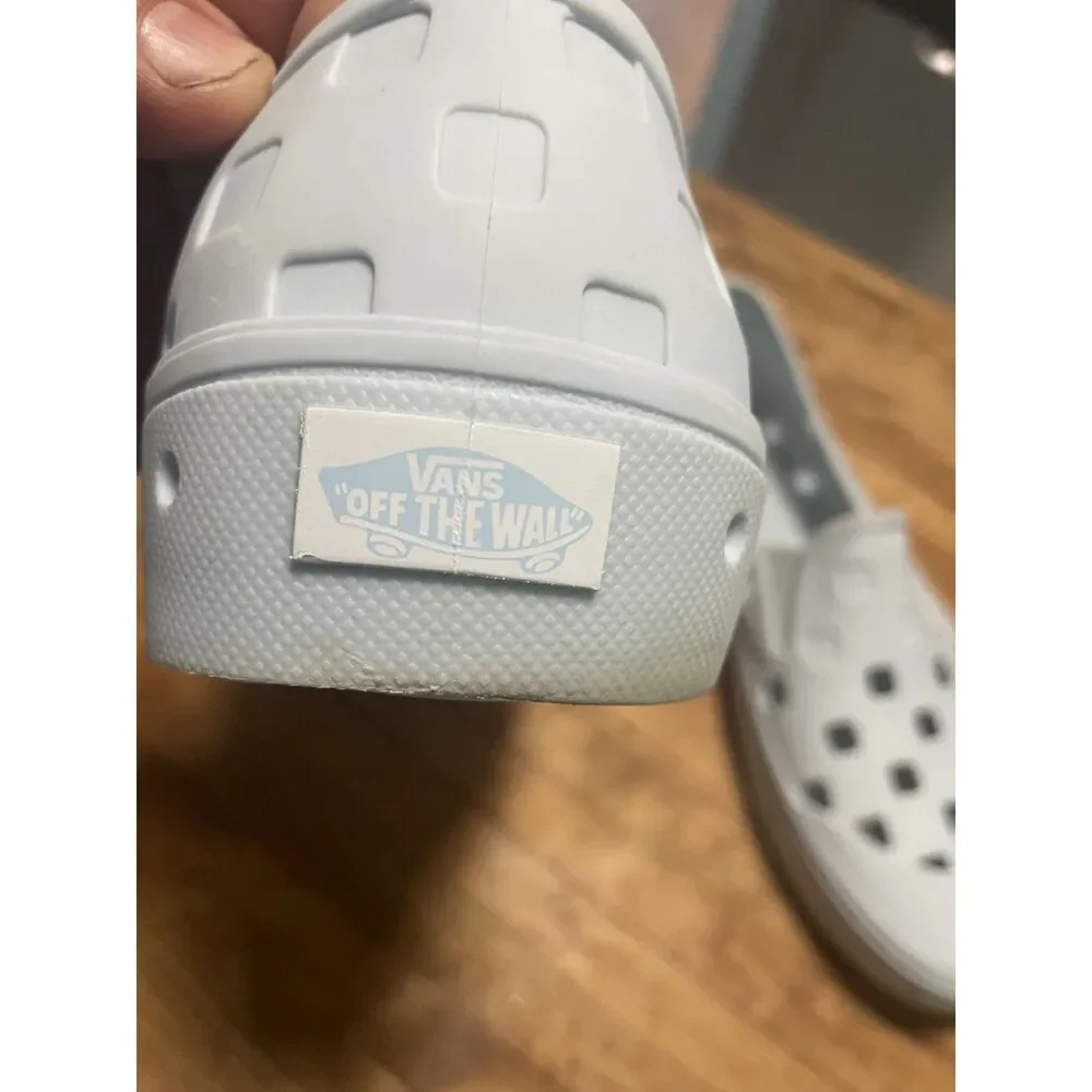 Vans light blue plastic clog shoes size 11